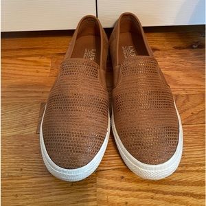 Brown slip on shoes